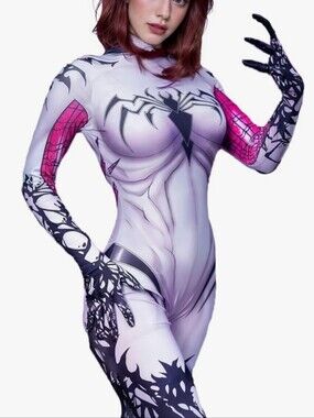 Cosplay Spandex Bodysuit Halloween Costume with Removable Mask